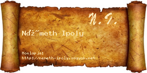 Németh Ipoly névjegykártya